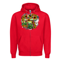 Red Guanajuato sunflower serape map Zipper Hoodie - RanaPortraitStore