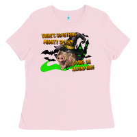 Bubblegum Pink there's something mighty going on around here pig Ladies Tee - LillyAllenDesigns