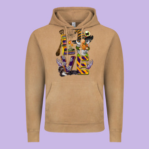 Halloween Love Gnome Vintage Hoodie Designed By Barkaloodesign