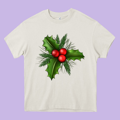 Mistletoe Heavy Core Tee Designed By Bundleandbundleshop