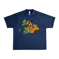 Navy sunflower pumpkin Urban Heavy Tee - RanaPortraitStore