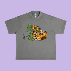Sunflower Pumpkin Urban Heavy Tee Designed By Ranaportraitstore