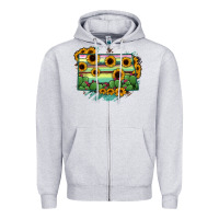 Heather Grey North Dakota State Map Zipper Hoodie - RanaPortraitStore
