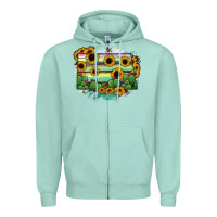 North Dakota State Map Zipper Hoodie | Teevron