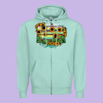 North Dakota State Map Zipper Hoodie Designed By Ranaportraitstore