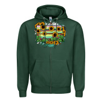 Sports Green North Dakota State Map Zipper Hoodie - RanaPortraitStore