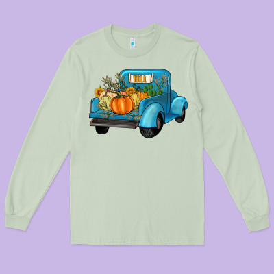 Fall Truck Long Sleeve Tee Designed By Artiststas