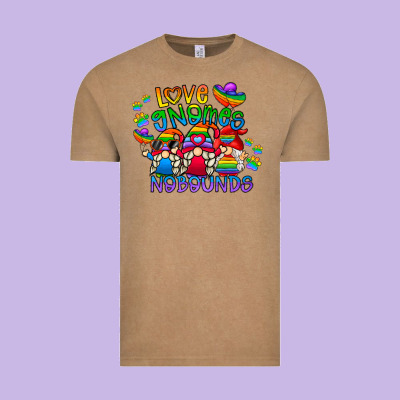 Love Gnome No Bounds Vintage Tee Designed By Cowhidedigitalart
