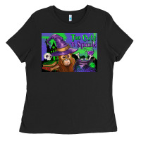Black Too Cute To Spook Baby Orangutan Ladies Tee - LillyAllenDesigns