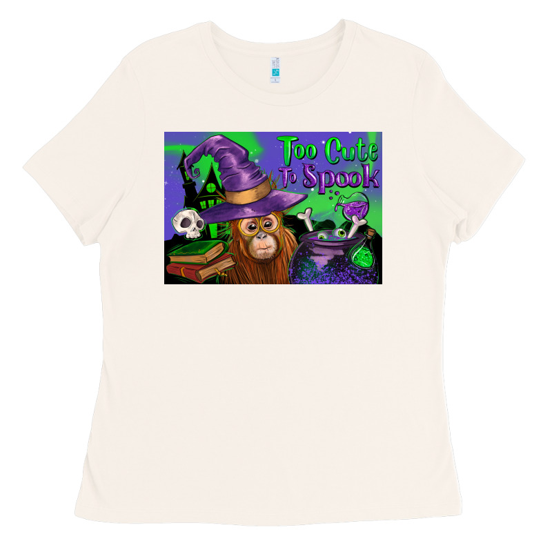 Too Cute To Spook Baby Orangutan Ladies Tee by LillyAllenDesigns | Teevron
