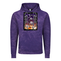 Cloud Purple halloween dancing skeletons stars Vintage Hoodie - BarkalooDesign