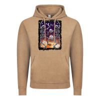 Vintage Coffee halloween dancing skeletons stars Vintage Hoodie - BarkalooDesign