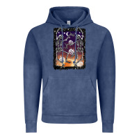 Vintage Denim halloween dancing skeletons stars Vintage Hoodie - BarkalooDesign