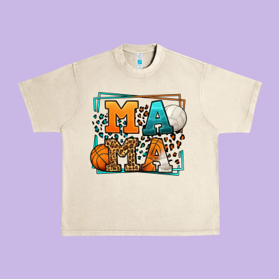 Basketball And Volleyball Mama Mother's Day Urban Heavy Tee Designed By Lillyallendesigns
