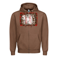 Chestnut baseball leopard background Zipper Hoodie - RanaPortraitStore