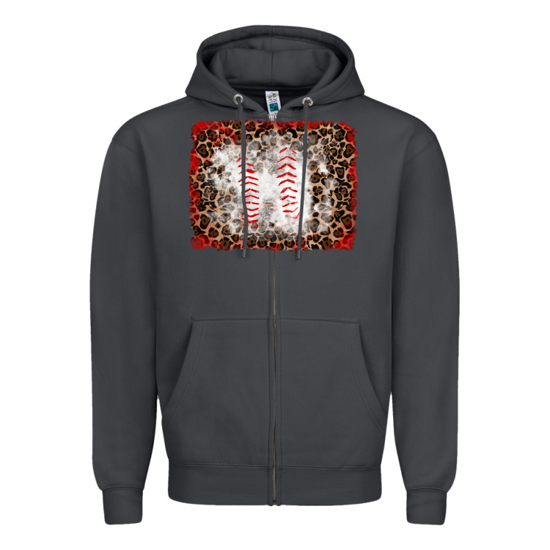 Baseball Leopard Background Zipper Hoodie by RanaPortraitStore | Teevron