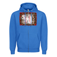 True Royal baseball leopard background Zipper Hoodie - RanaPortraitStore