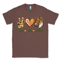 Chestnut Peace Love Horses Classic Tee - Jasminsmagicworld