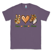 Lavender Peace Love Horses Classic Tee - Jasminsmagicworld