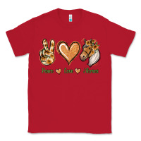 Red Peace Love Horses Classic Tee - Jasminsmagicworld