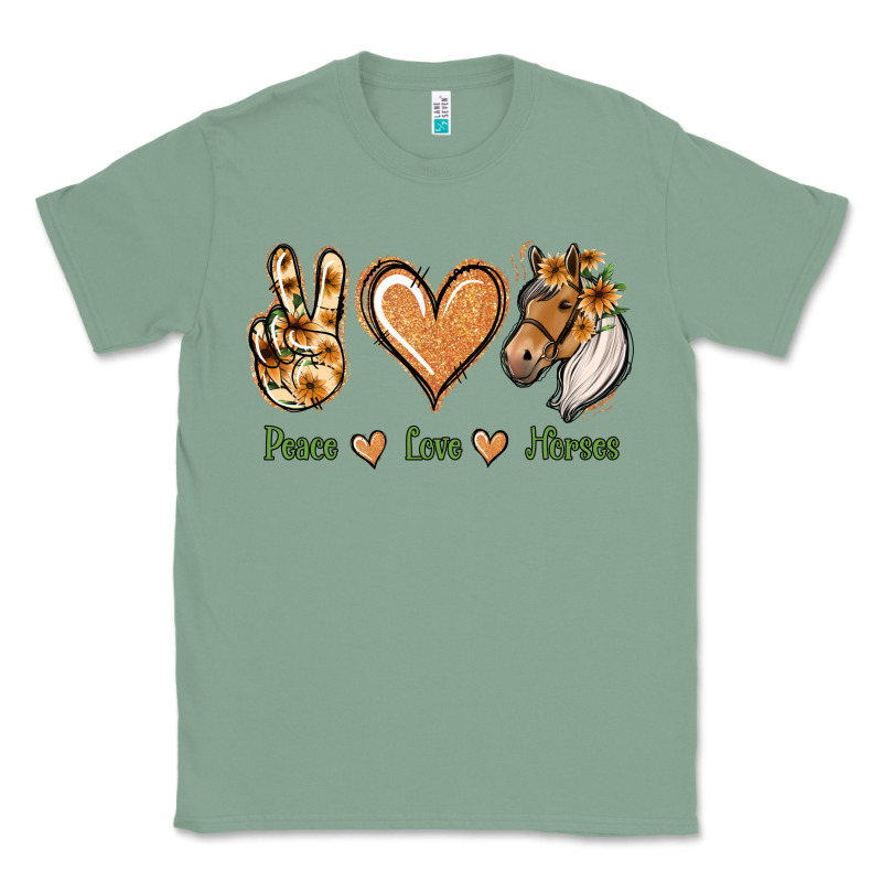 Peace Love Horses Classic Tee by Jasminsmagicworld | Teevron