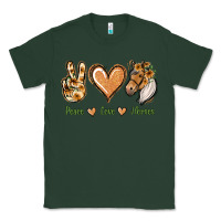 Sports Green Peace Love Horses Classic Tee - Jasminsmagicworld