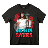 Asphalt Jesus Saves Heavy Core Tee - BundleAndBundleShop