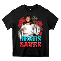 Black Jesus Saves Heavy Core Tee - BundleAndBundleShop