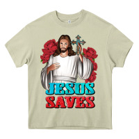 Mossy Jesus Saves Heavy Core Tee - BundleAndBundleShop