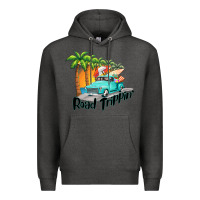 Charcoal Heather road trippin Premium Hoodie - BarkalooDesign
