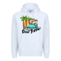 White road trippin Premium Hoodie - BarkalooDesign