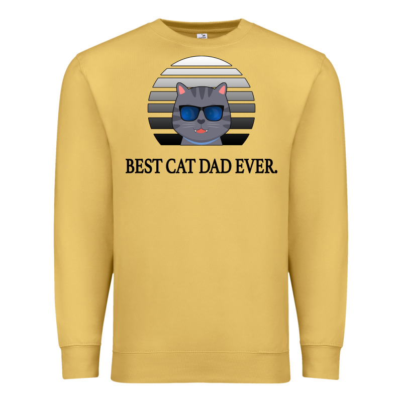 Best Cat Dad Ever Premium Sweatshirt by Bettercallsaul | Teevron