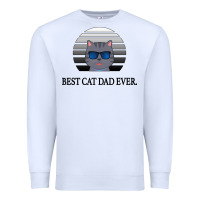 White Best Cat Dad Ever Premium Sweatshirt - Bettercallsaul