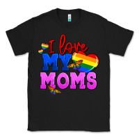 Black I love my moms Classic Tee - FaDigitalArtStudio