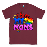 Burgundy I love my moms Classic Tee - FaDigitalArtStudio