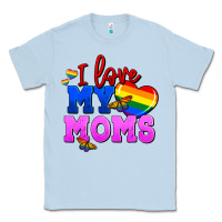 Dusty Blue I love my moms Classic Tee - FaDigitalArtStudio