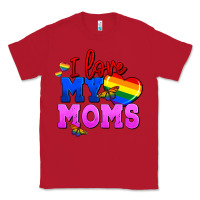 Red I love my moms Classic Tee - FaDigitalArtStudio