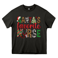 Asphalt Santa's Favorite Nurse Heavy Core Tee - BundleAndBundleShop