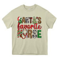 Mossy Santa's Favorite Nurse Heavy Core Tee - BundleAndBundleShop