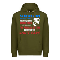 Army Green criminal dirtbag anti trump Premium Hoodie - baoMotion