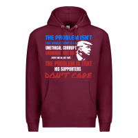Burgundy criminal dirtbag anti trump Premium Hoodie - baoMotion