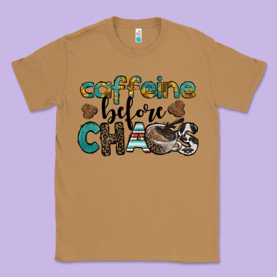 Western Caffeine Before Chaos Classic Tee Designed By Barkaloodesign