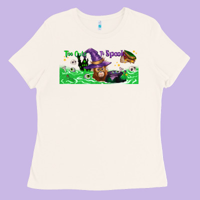 Too Cute To Spook Baby Orangutan Ladies Tee Designed By Lillyallendesigns
