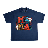 Navy leopard baseball mama Mother's Day Urban Heavy Tee - LillyAllenDesigns
