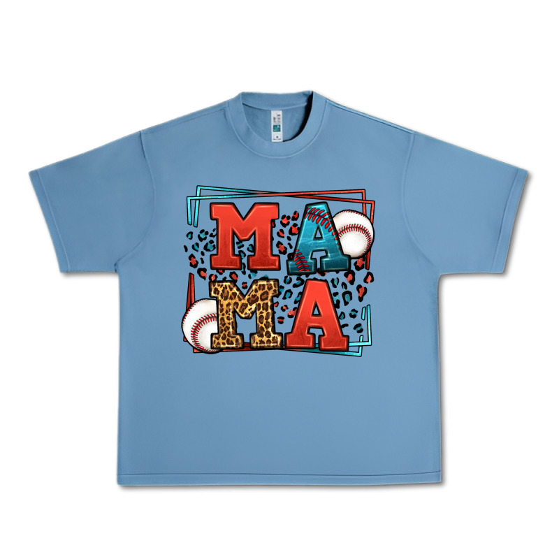 Leopard Baseball Mama Mother's Day Urban Heavy Tee by LillyAllenDesigns | Teevron