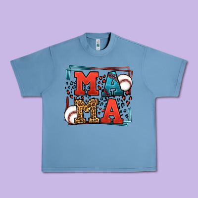 Leopard Baseball Mama Mother's Day Urban Heavy Tee Designed By Lillyallendesigns