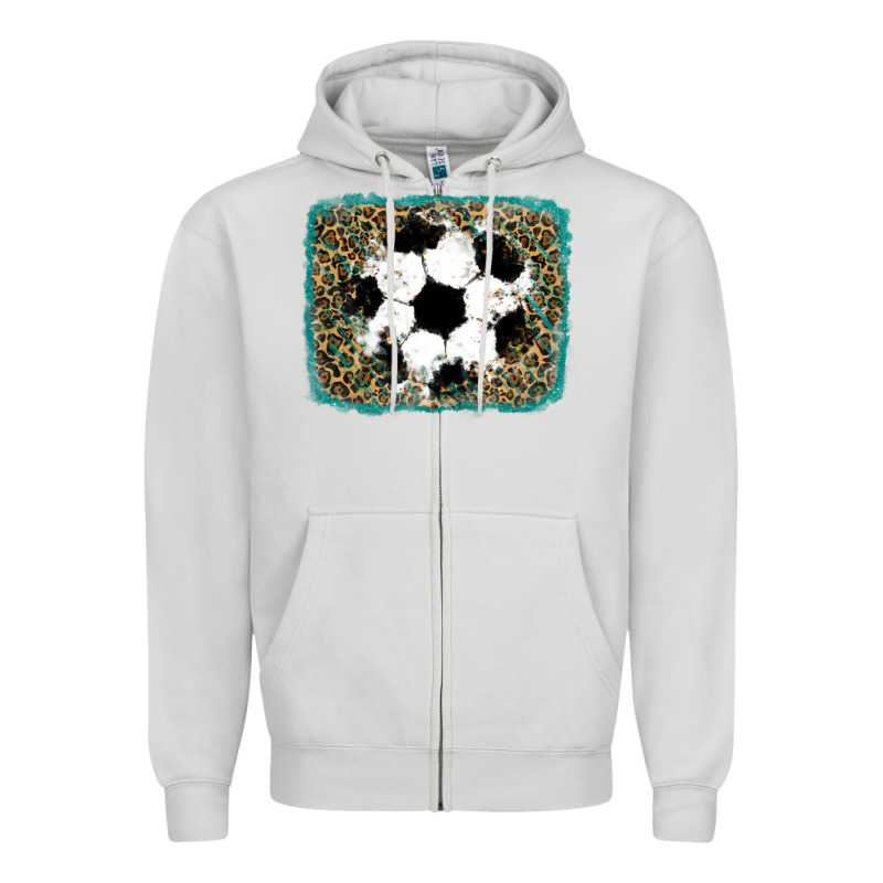 Glitter Football Leopard Zipper Hoodie by RanaPortraitStore | Teevron