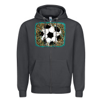 Smoke glitter football leopard Zipper Hoodie - RanaPortraitStore