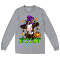 Heather Grey moody cow Long Sleeve Tee - Artiststas