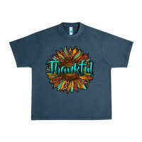 Midnight Navy thankful sunflower Urban Heavy Tee - RanaPortraitStore